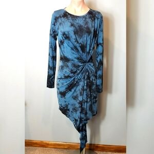 Young Fabulous & Broke Blue and Black Tie-Dye Dress